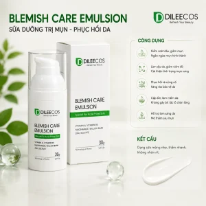 SỮA DƯỠNG TRỊ MỤN DILEECOS BLEMISH CARE EMULSION 30g - Ảnh 2